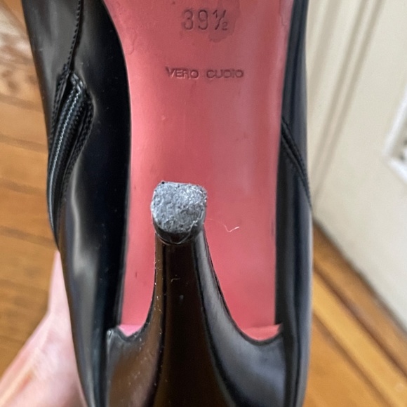 PRADA Spazzolato Knee High Stiletto Boots Size 8.5 - Picture 7 of 11